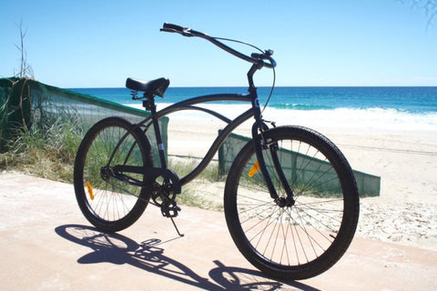 GC BIKES BURLEIGH BEACH CRUISER BLACK 1 SPEED